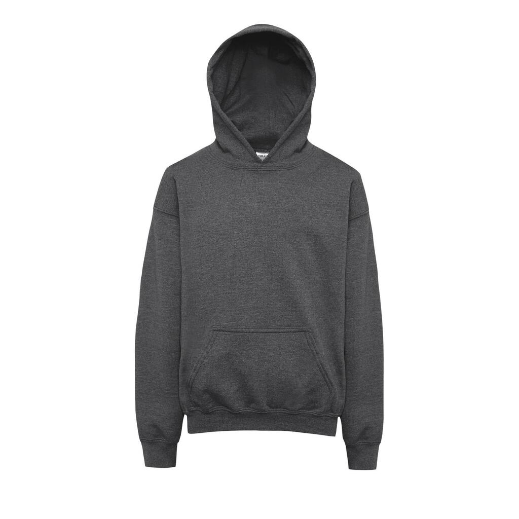 Heavy Blend Childrens Unisex Hooded Sweatshirt Top / Hoodie (Dark Heather)