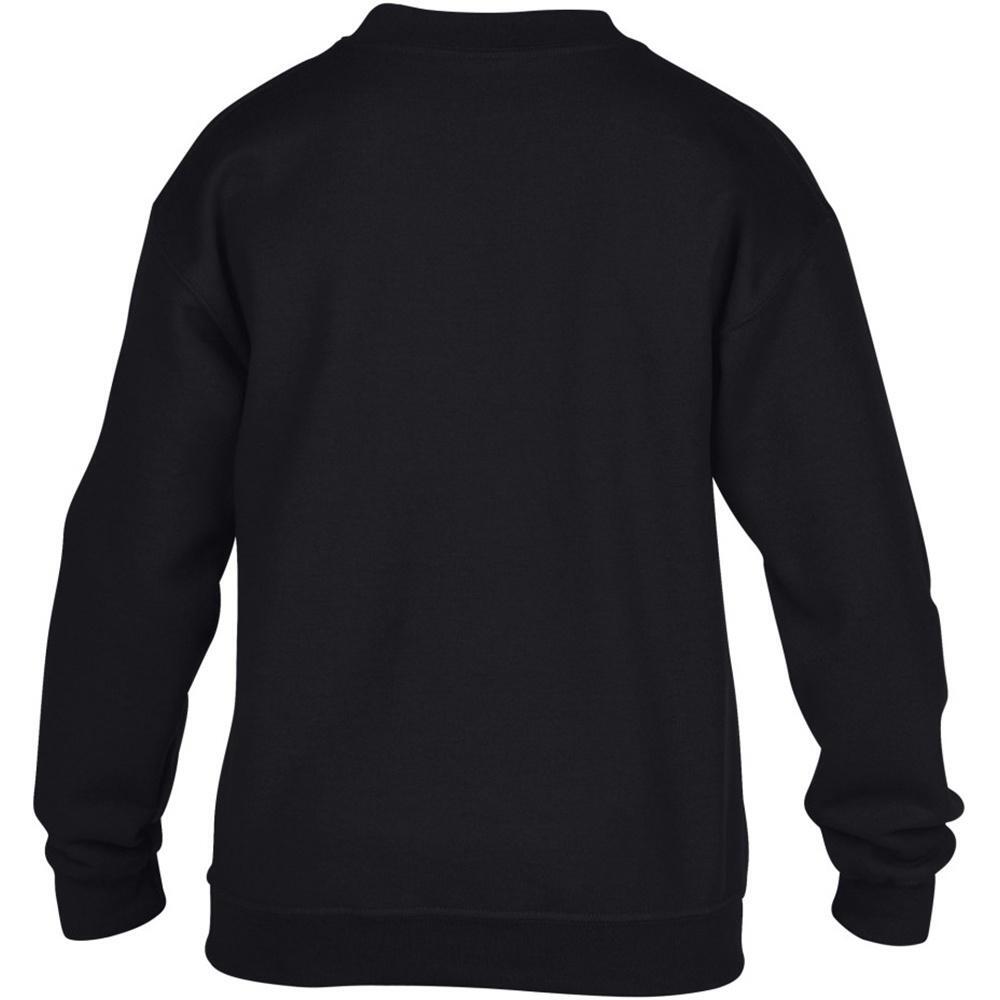 Childrens Unisex Heavy Blend Crewneck Sweatshirt (Black) 3/4