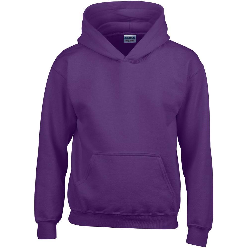 Heavy Blend Childrens Unisex Hooded Sweatshirt Top / Hoodie (Purple)