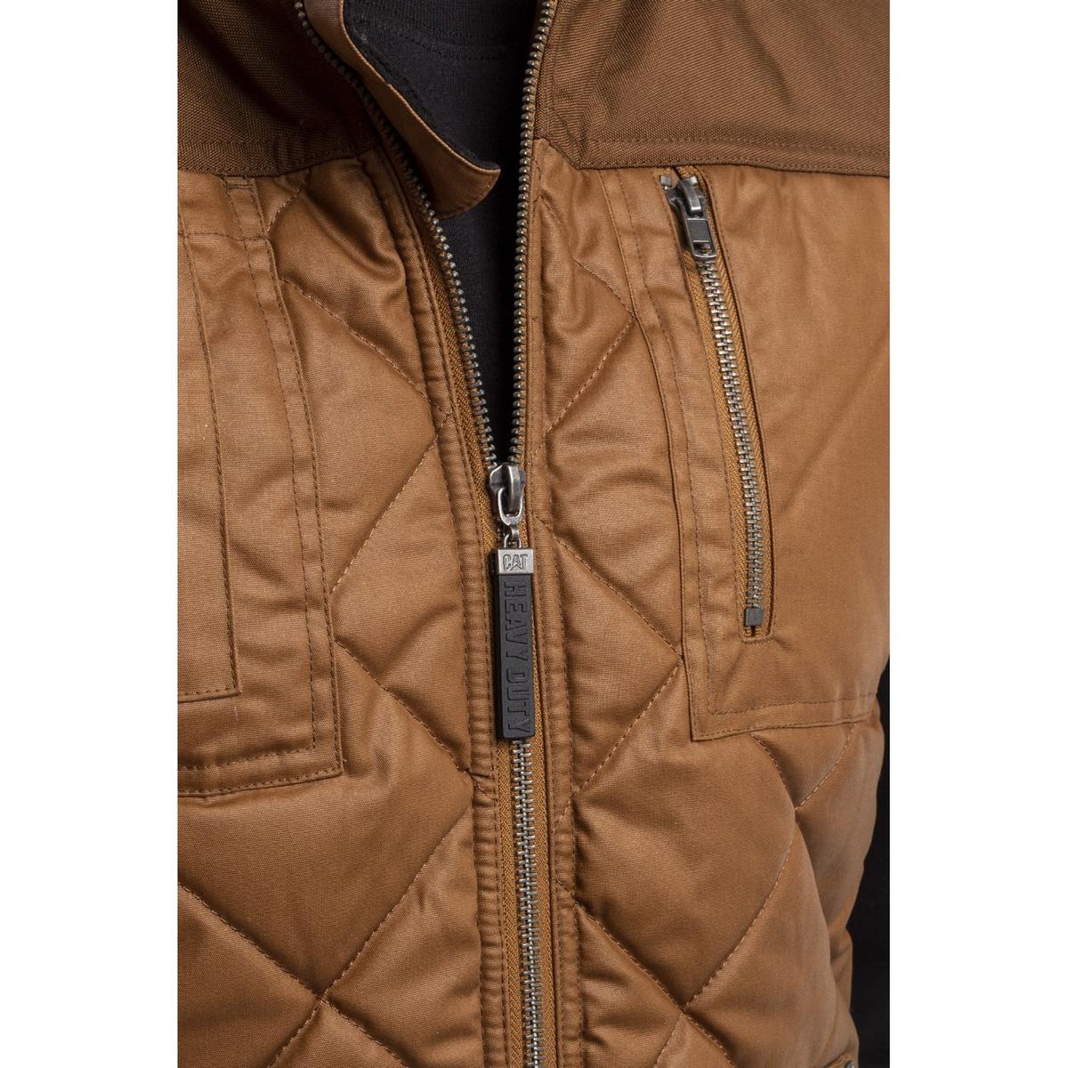 CATERPILLAR Caterpillar Waxed Cotton Vest Bronze Medium Bronze
