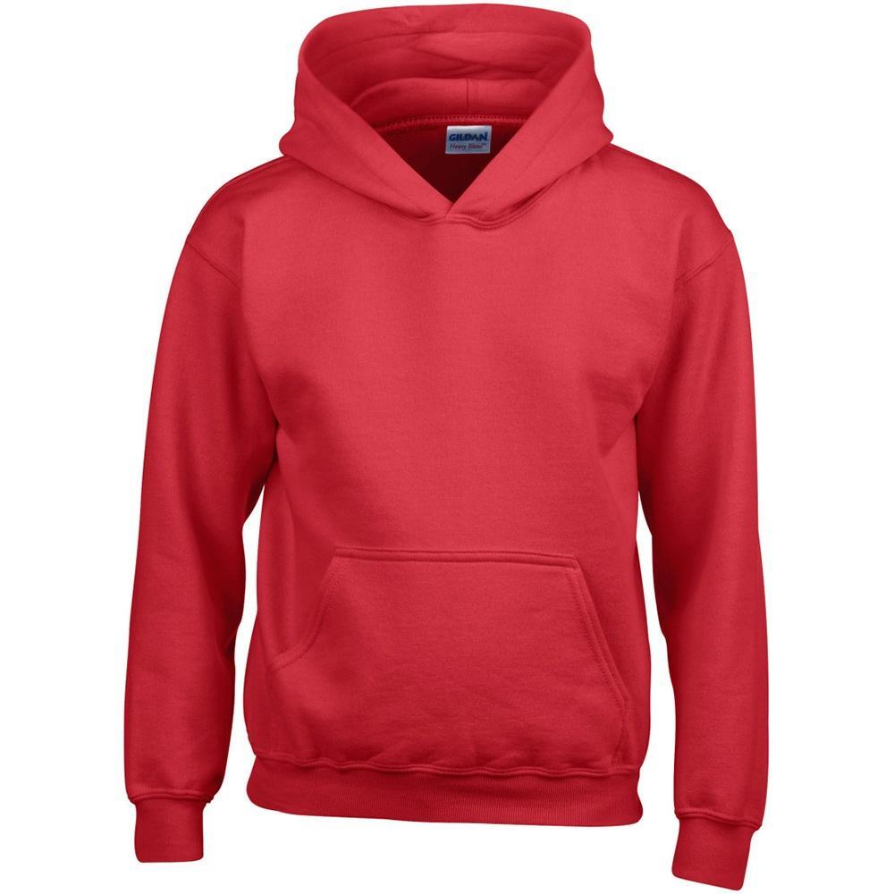 Gildan - Sweatshirt À Capuche Unisexe Pour Enfants À Forte Teneur En Fibres, Top / Hoodie - Sweat-shirt - Rouge - 40 M - Decathlon