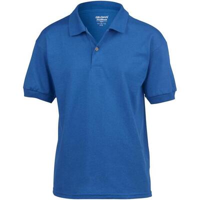 Dryblend childrens unisex jersey polo shirt (wit)