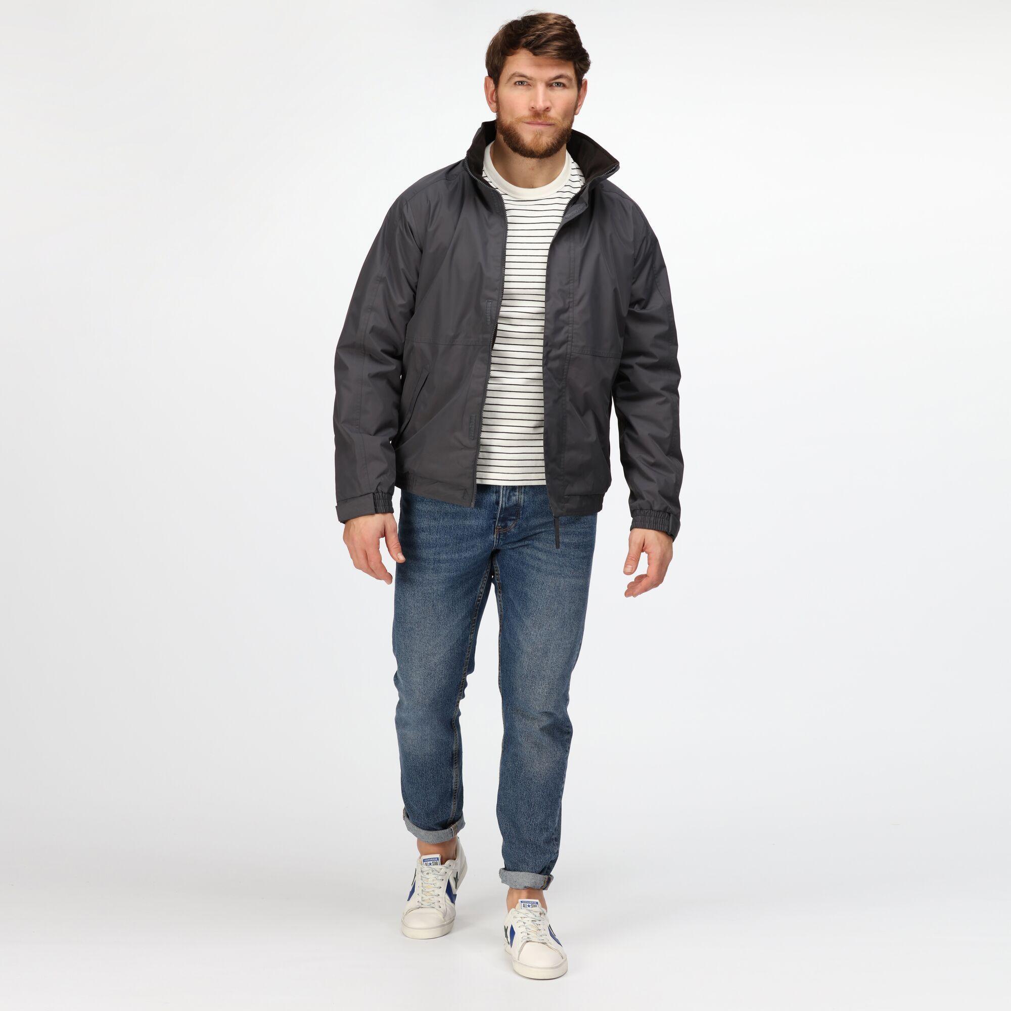 Dover Veste Coupevent Imperméable Homme (Gris / Noir) 4/5