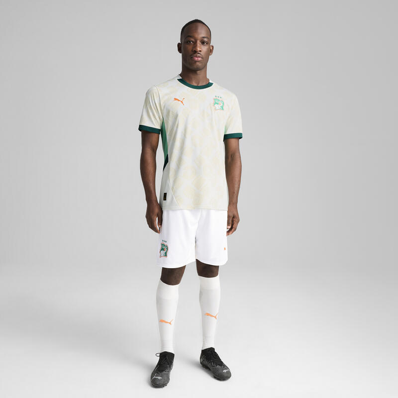 Ivoorkust 2025 short voor heren PUMA White Dark Myrtle Green