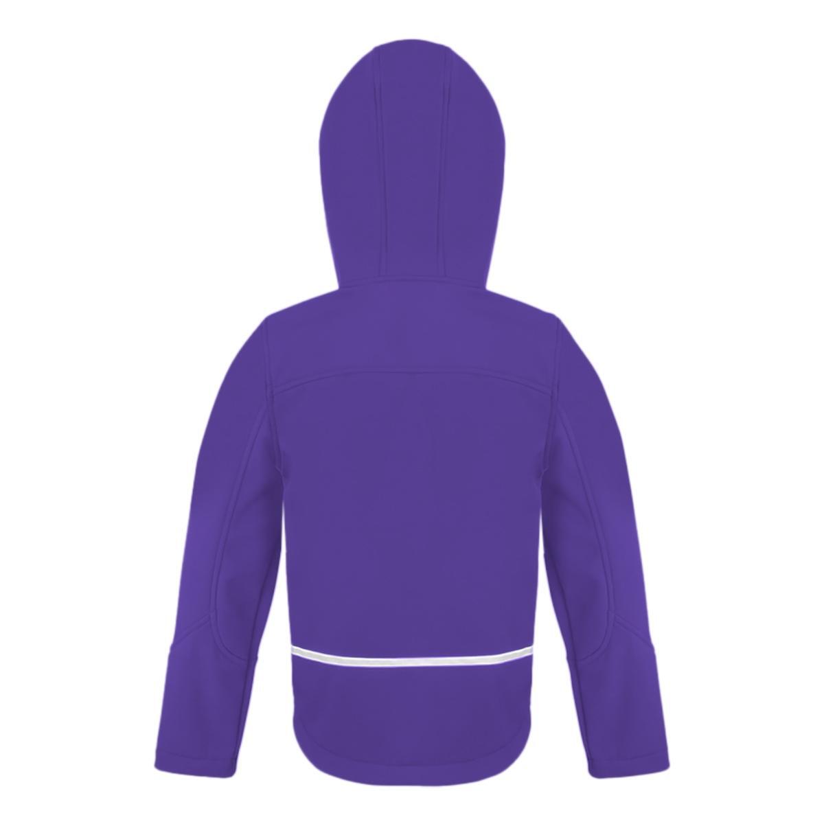 Veste Légère À Capuche Enfant Unisexe (Pourpre/Gris) 2/3