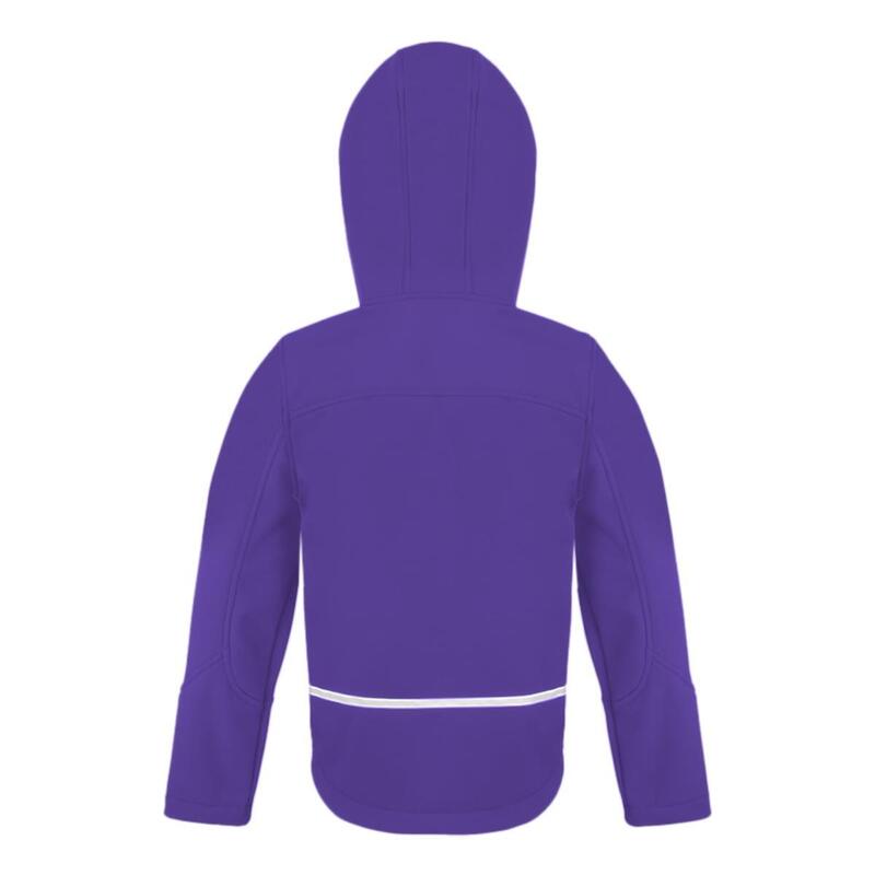 Veste Légère À Capuche Enfant Unisexe (Pourpre/Gris)