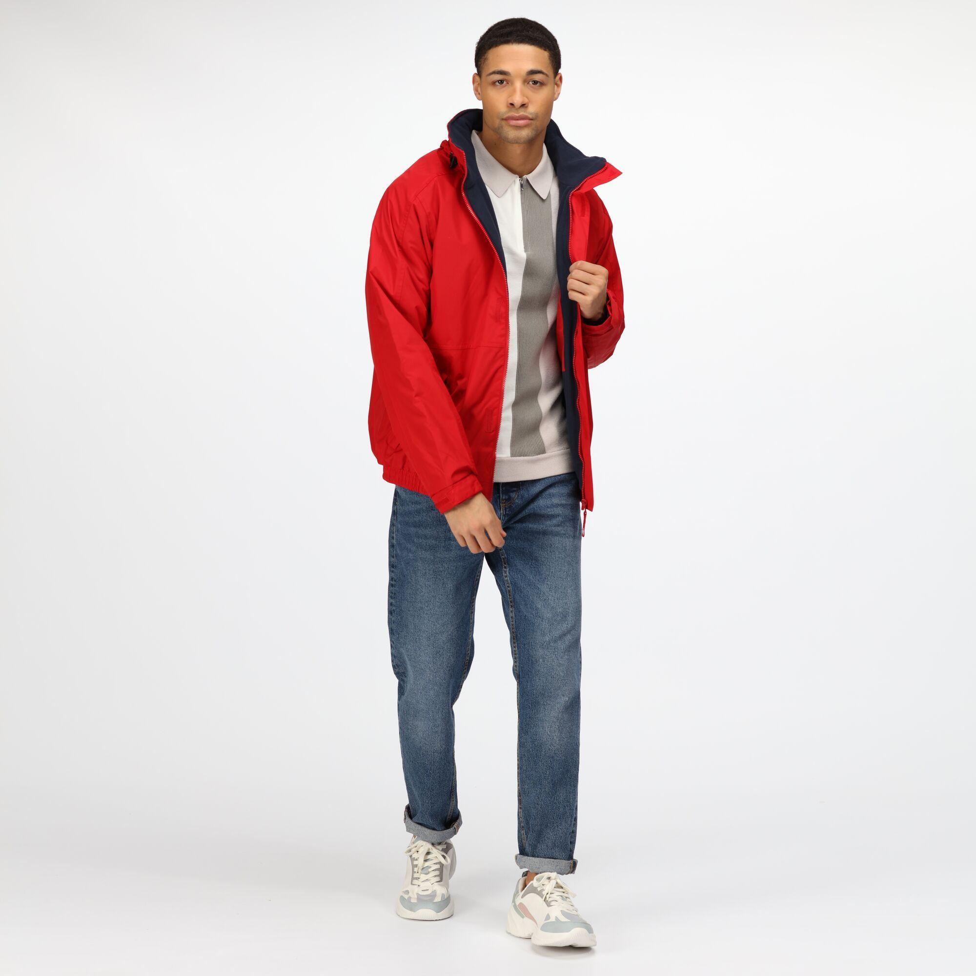 Dover Jacke, wasserfest, winddicht, Thermoschutz Damen und Herren Rot/Marineblau 4/5