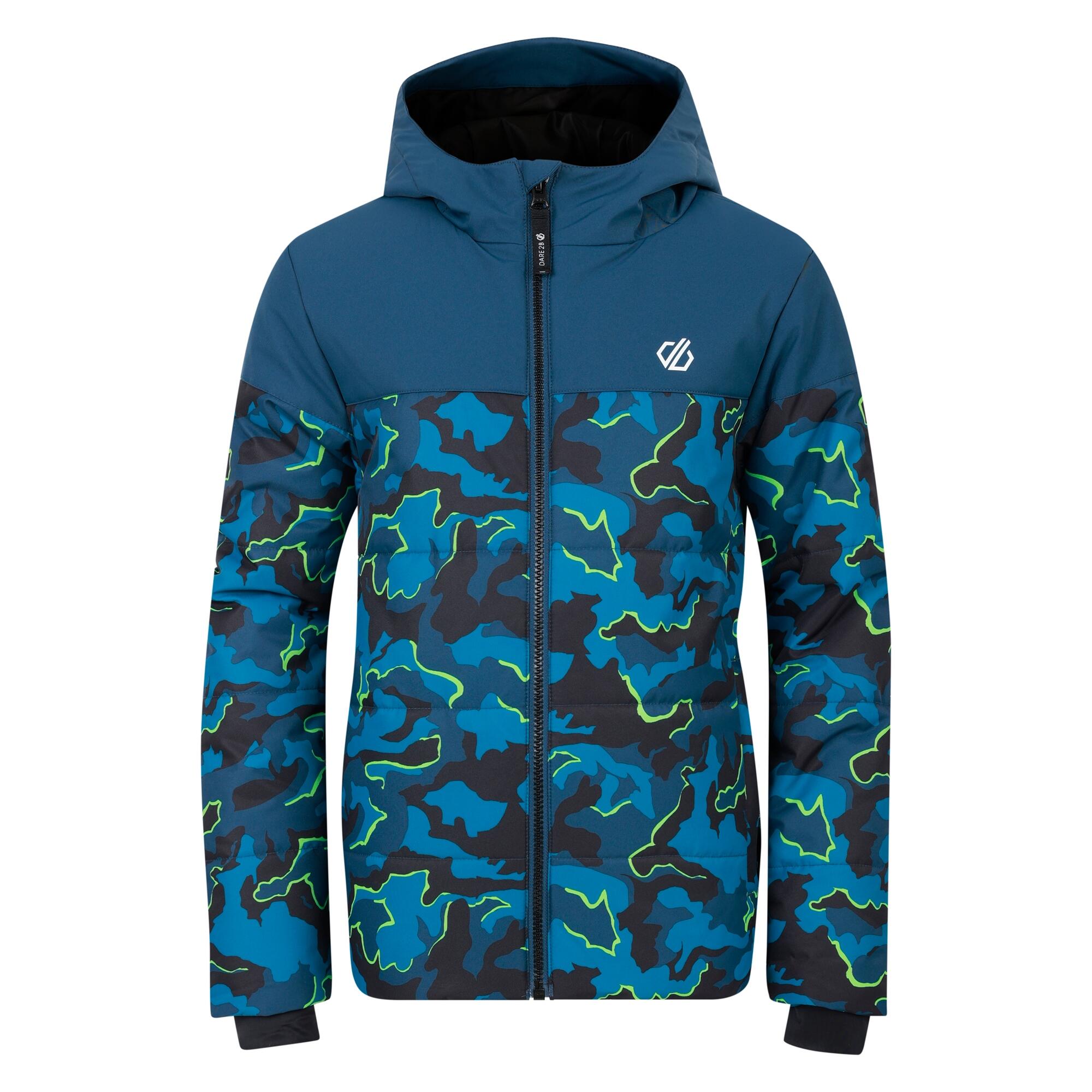 REGATTA Childrens/Kids Liftie Camo Ski Jacket (Moonlight Denim/Kingfisher Blue)