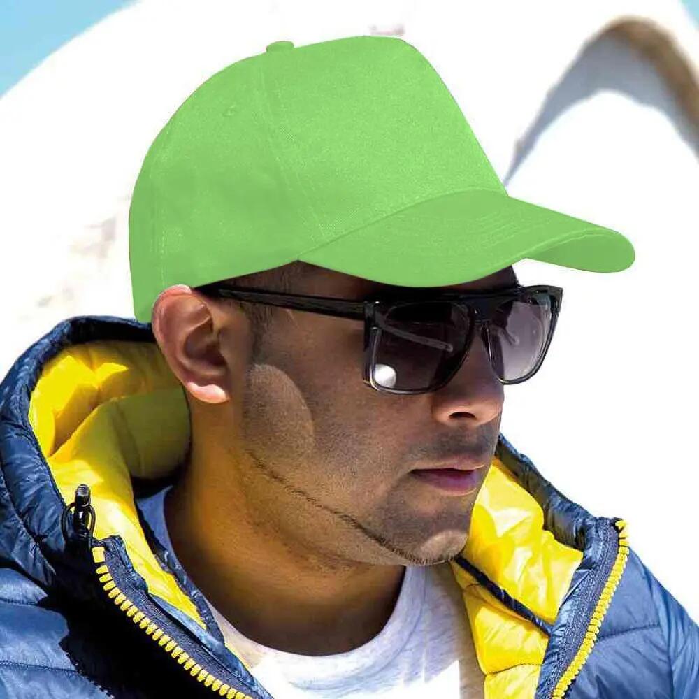 Unisex Core Boston 5 Panel Printers Baseball Cap (Lime)
