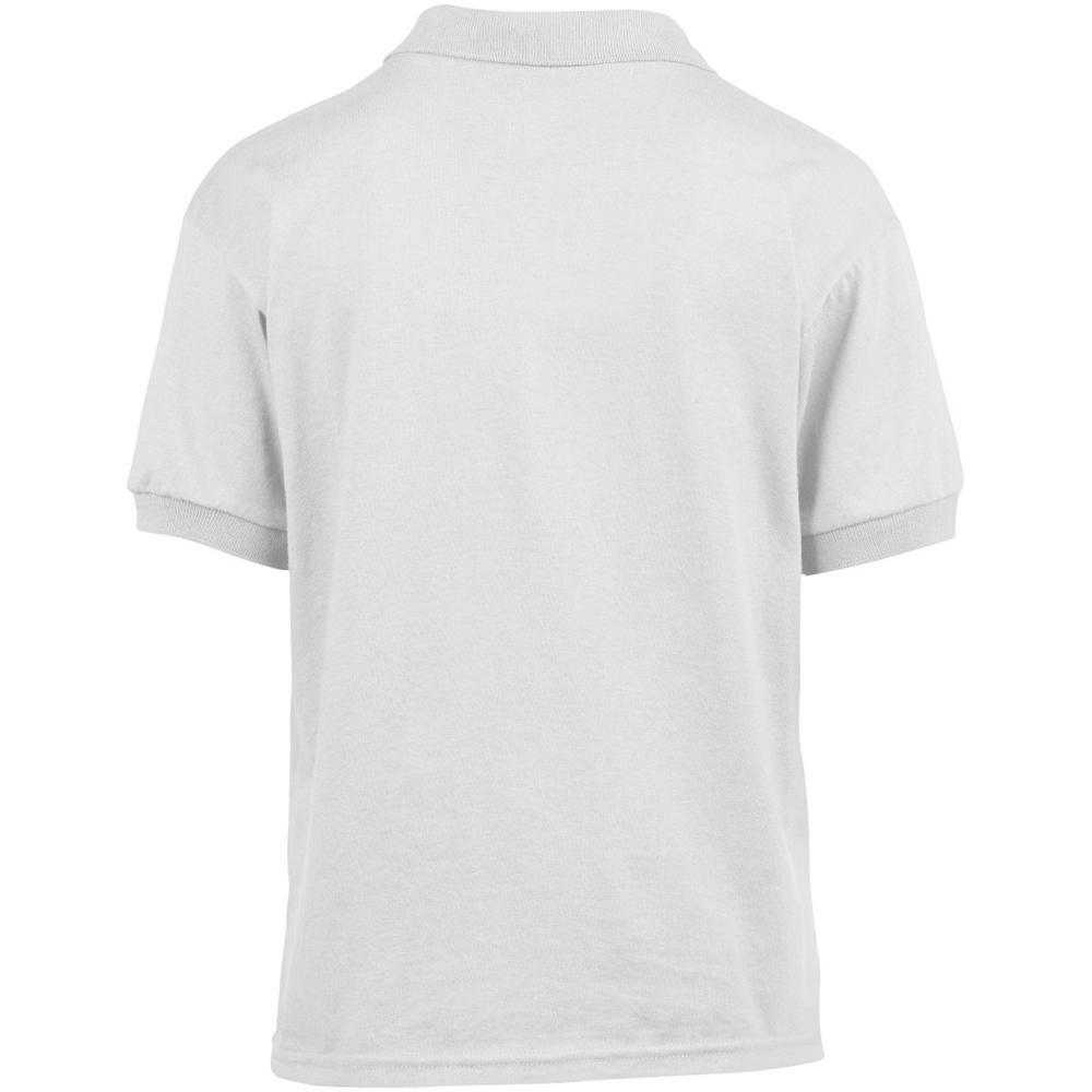 DryBlend Childrens Unisex Jersey Polo Shirt (Wit) 2/4