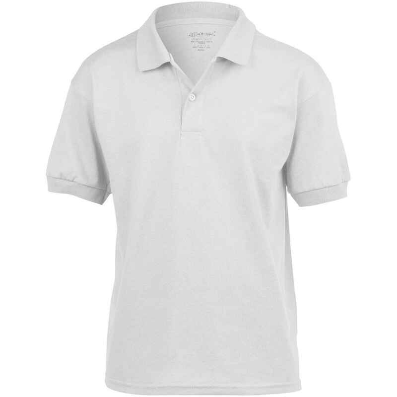 DryBlend Childrens Unisex Jersey Polo Shirt (White) - Decathlon
