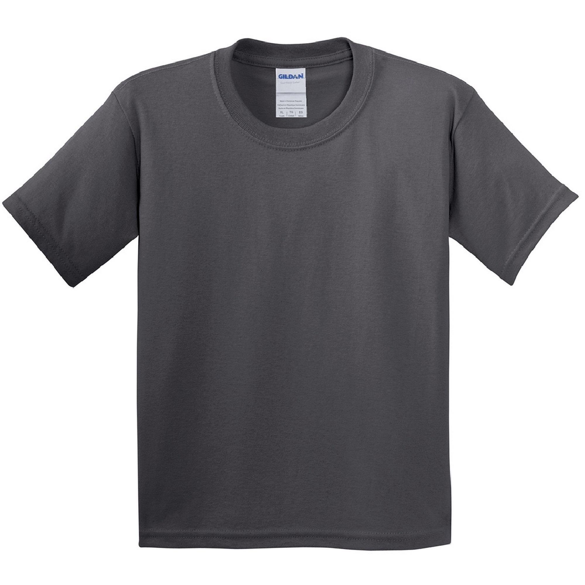 Gildan - Tshirt Unisexe Style Doux Pour Enfants (gris Foncé) - T-shirt Manches Courtes - Gris|marron - 40 M - Decathlon