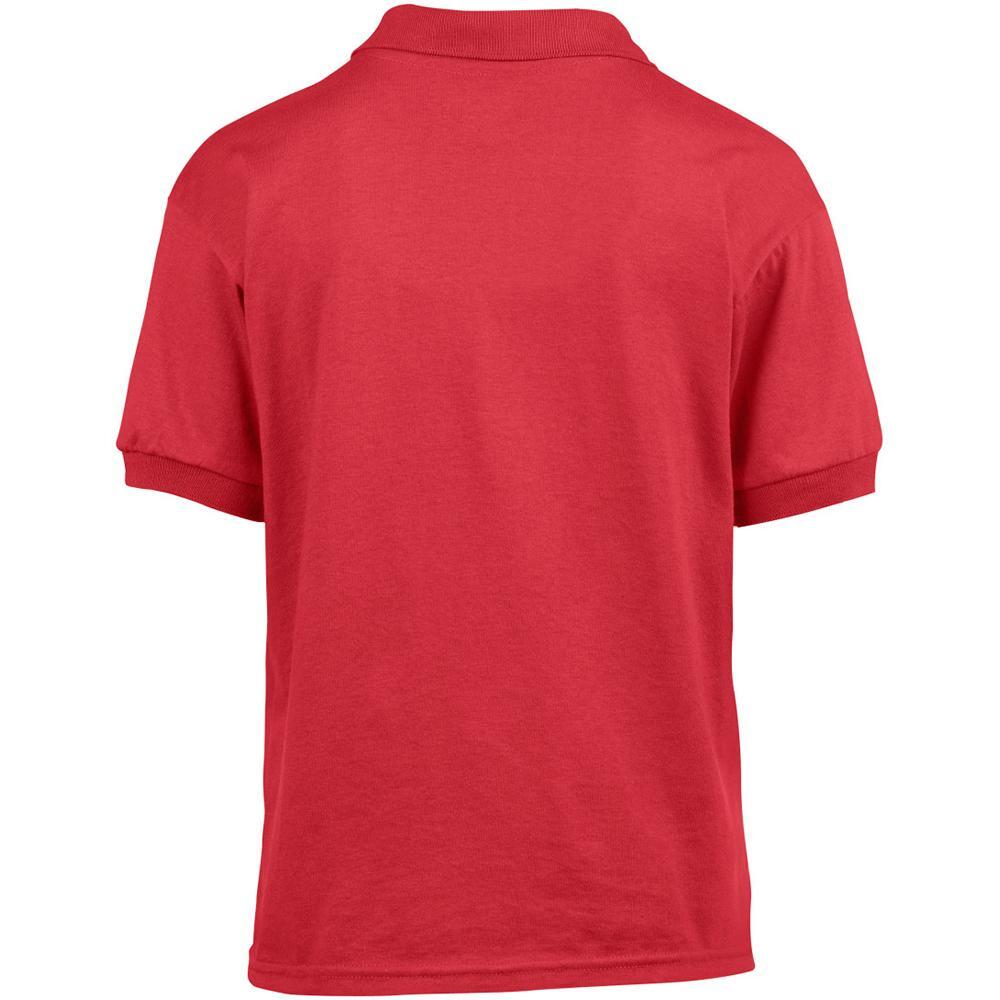 DryBlend Childrens Unisex Jersey Polo Shirt (Rood) 2/4
