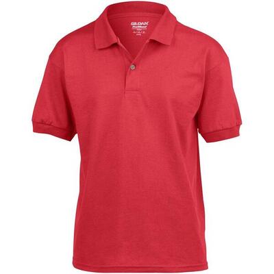 Dryblend childrens unisex jersey polo shirt (wit)