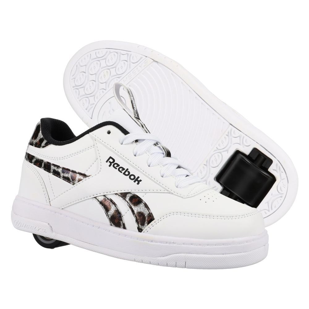 HEELYS Heelys X Reebok CL Court Low White/Snow Leopard Kids Heely Shoe