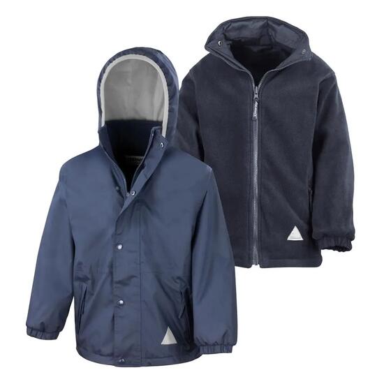 Veste Polaire Réversible Imperméable Enfant Unisexe (Bleu Marine/Bleu Marine)