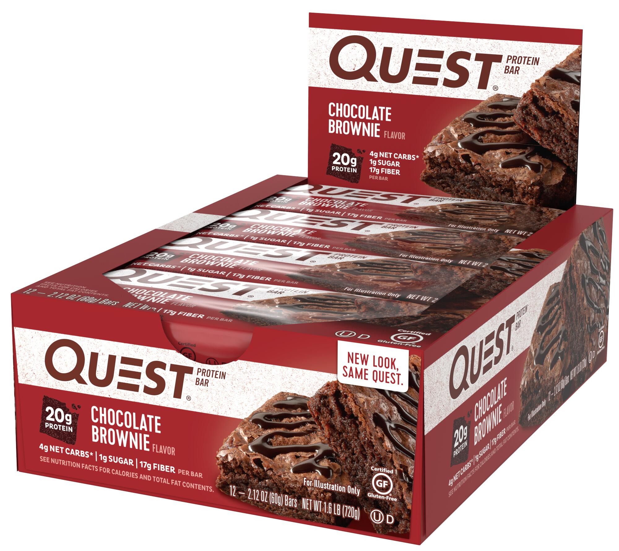 Quest Nutrition Quest Bars (12x60g) Chocolate Brownie - Riegel - Protein-Riegel 5/5