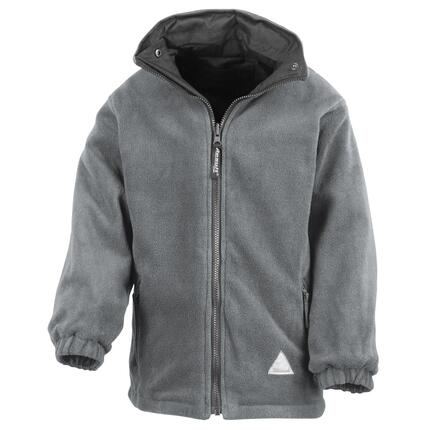 Veste Polaire Réversible Imperméable Enfant Unisexe (Noir/Gris)