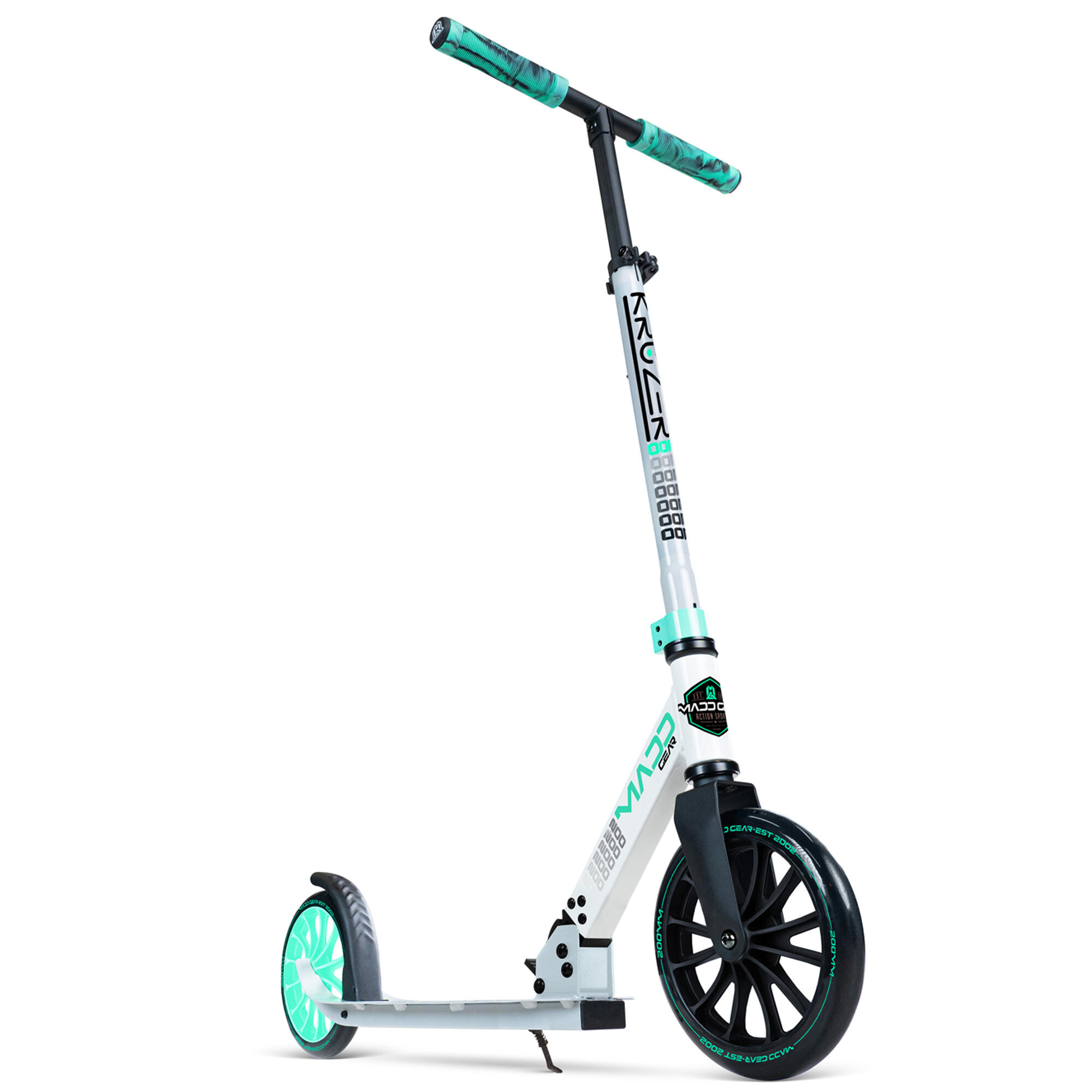 Carve Kruzer V2-200 Big Wheel Commuter Folding Scooter - Grey/Teal 3/7