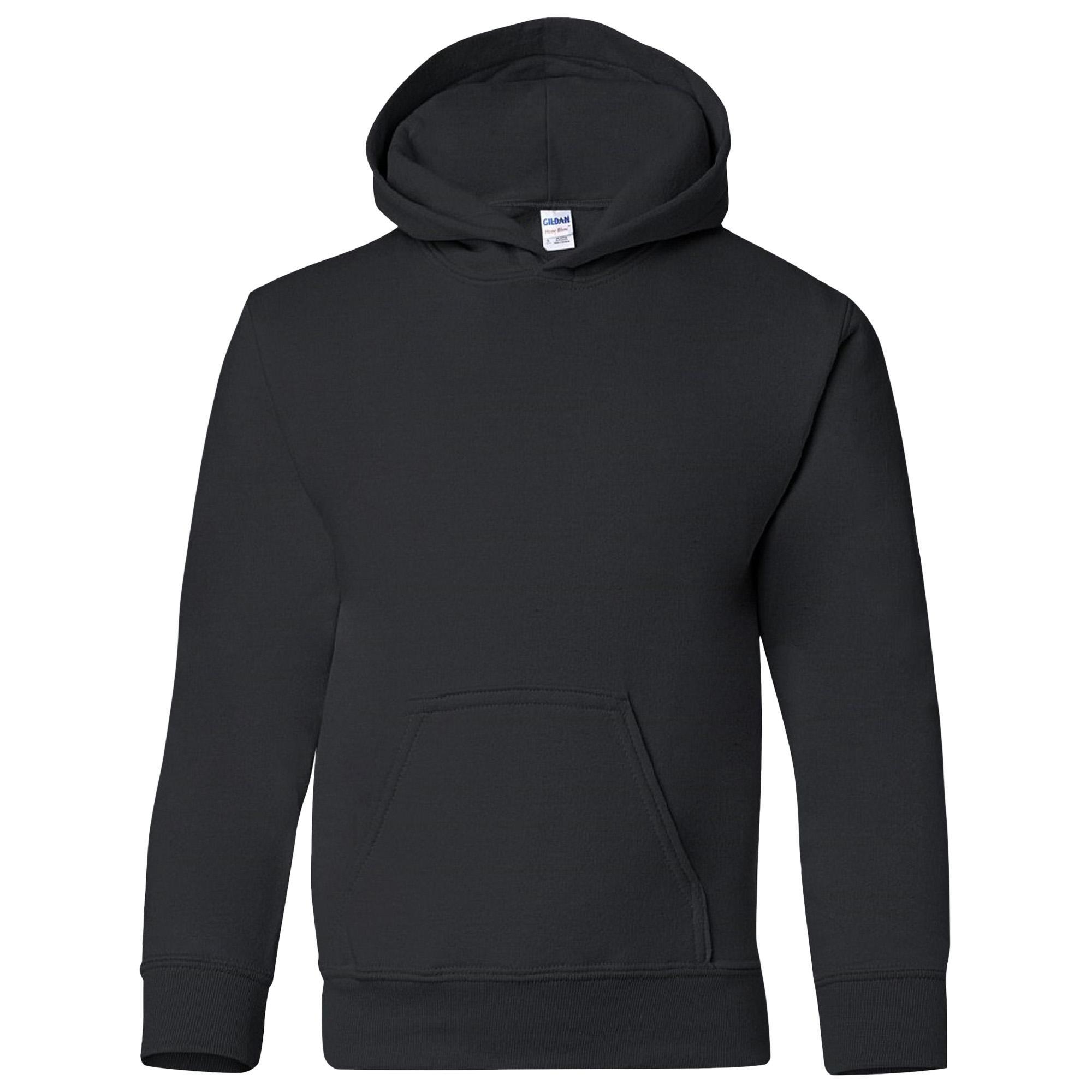 Gildan - Sweatshirt À Capuche Unisexe Pour Enfants À Forte Teneur En Fibres, Top / Hoodie - Sweat-shirt - Noir - Decathlon