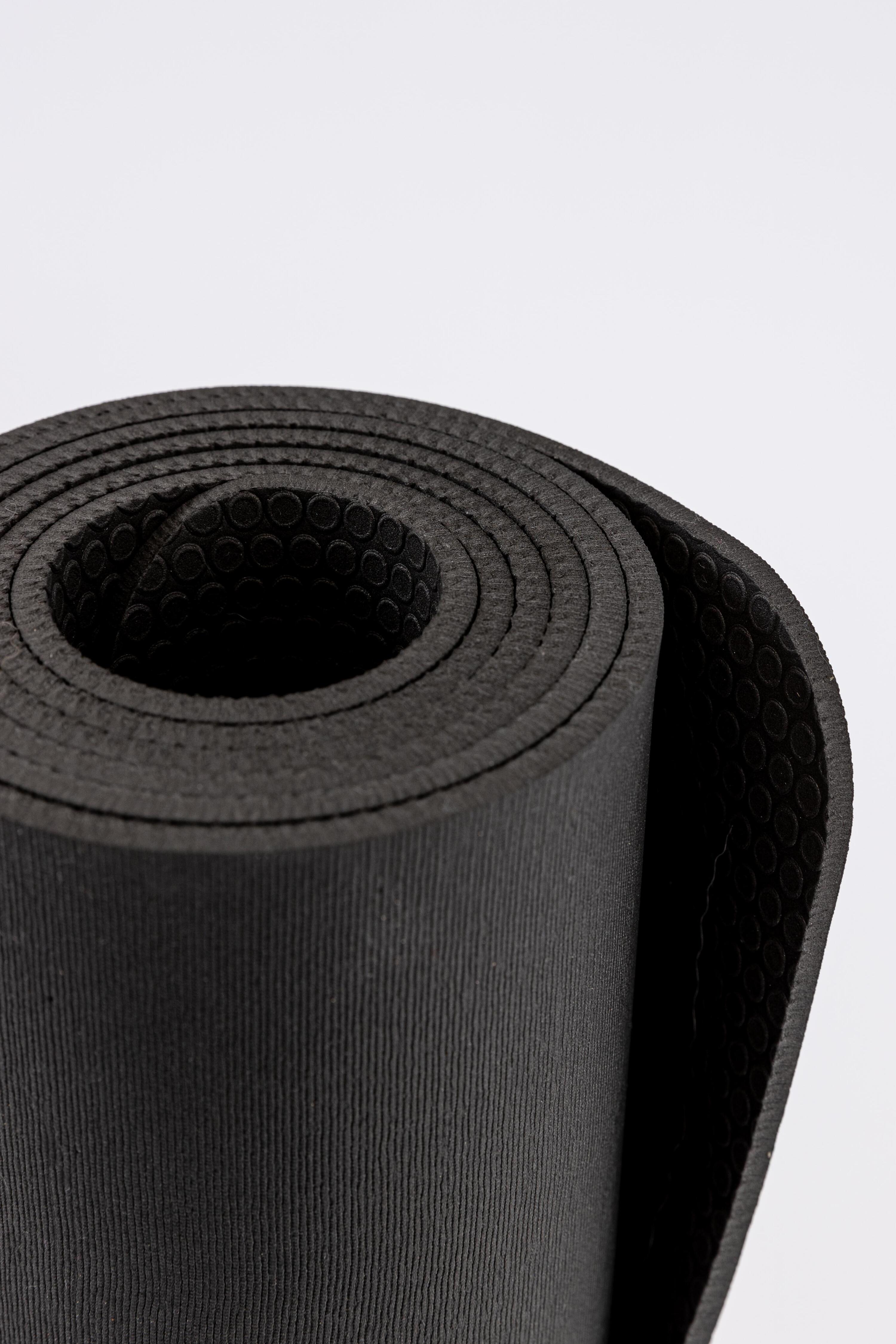 Yogamatte 'Crow' - schwarz - 100% recyceltes EVA - 190x60x0.5cm 3/4