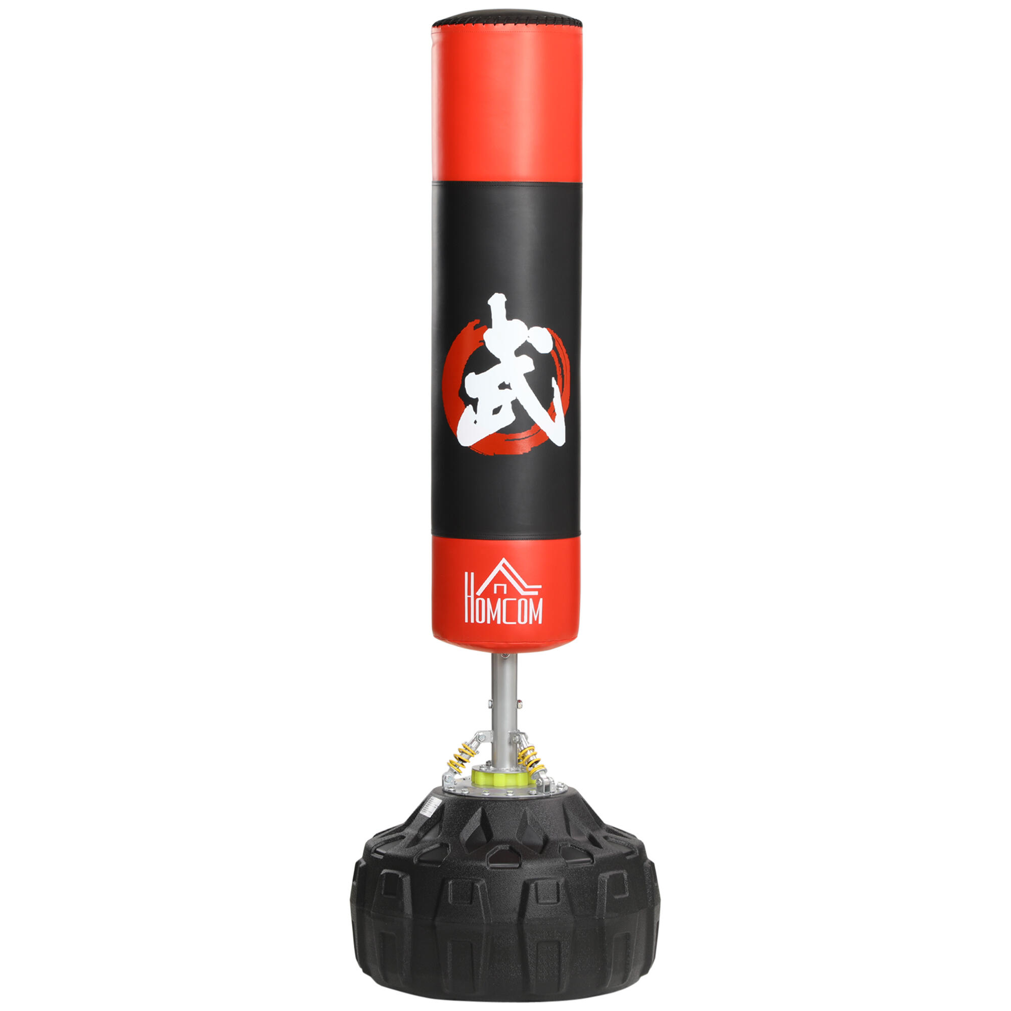 HOMCOM Saco de Boxeo HOMCOM 60x60x180 cm Negro, Rojo