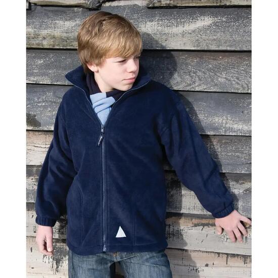 Veste Molletonnée Core Childrens/Kids Micron Fleece Jacket (Bleu Marine)