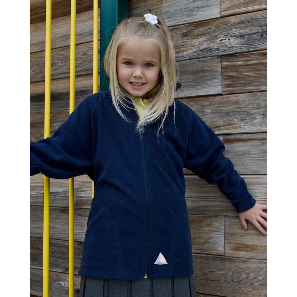 Core Childrens/Kids Micron Fleece Jacket (Azul Marinho) 3/5