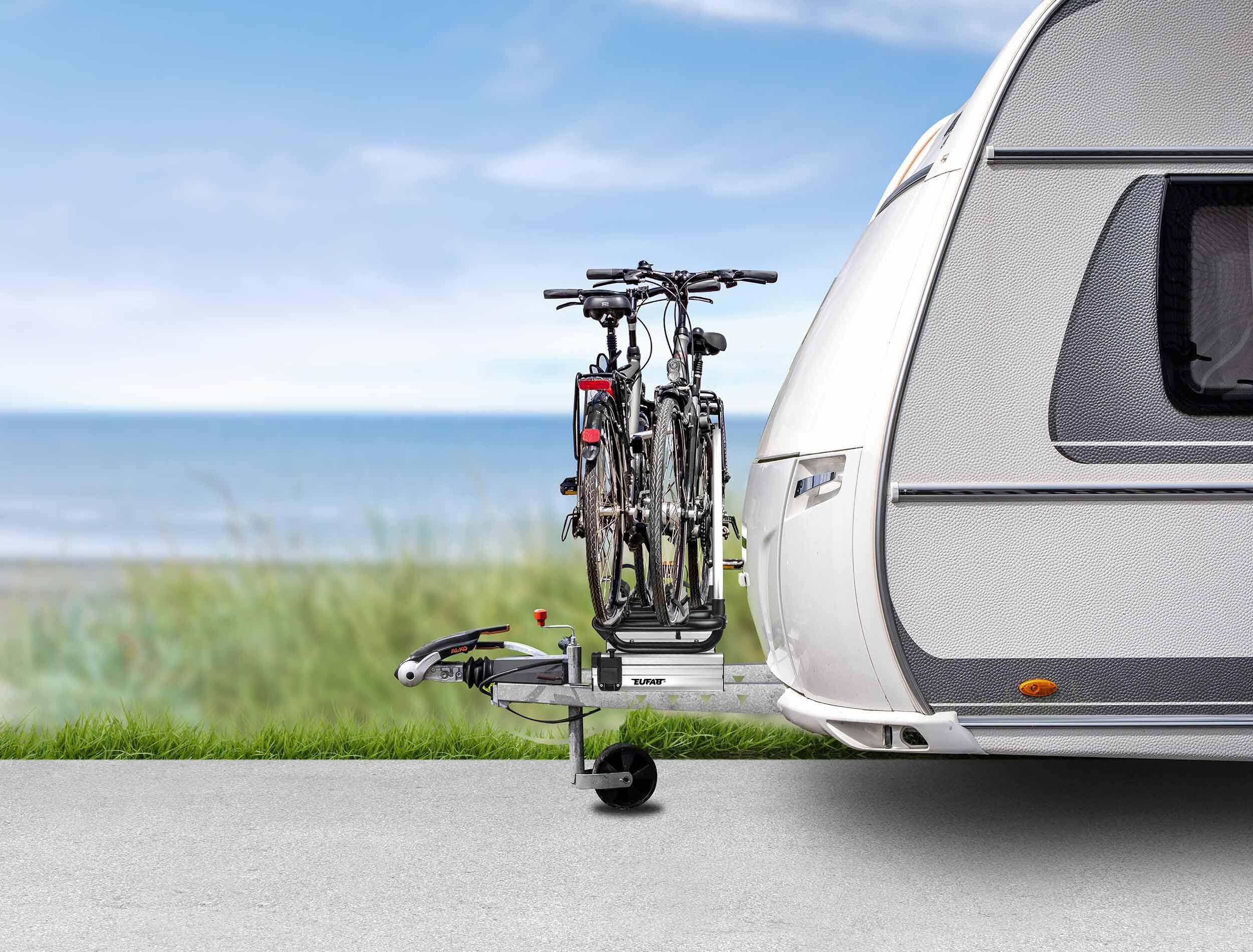 PORTE-VÉLOS 2 VÉLOS BS260 POUR FLÈCHE DE CARAVANE OU DE REMORQUE - EUFAB 2/6