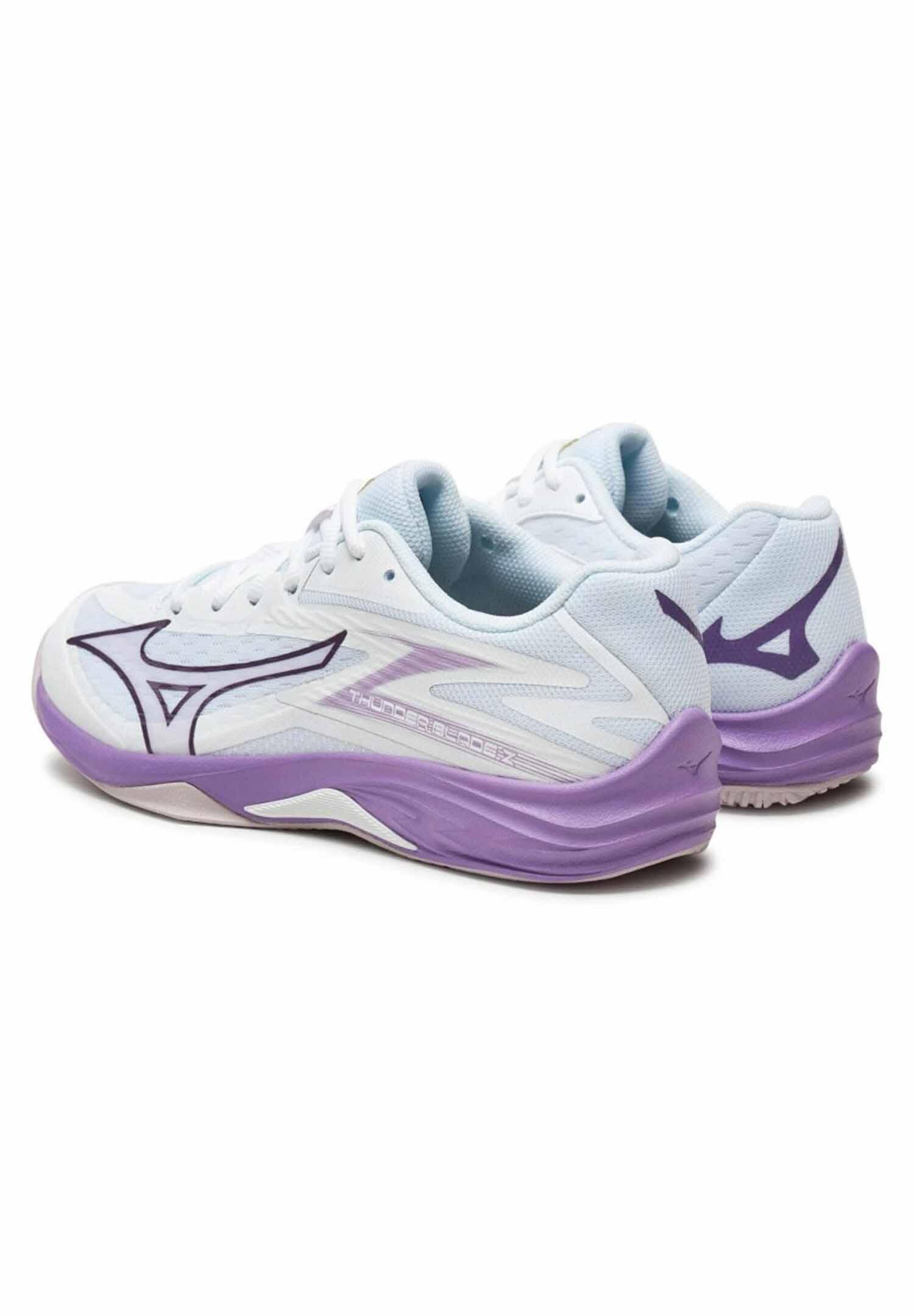 Mizuno THUNDER BLADE Z Damen Volleyball Indoor Hallenschuh V1GC237010 weiß/lila 3/5