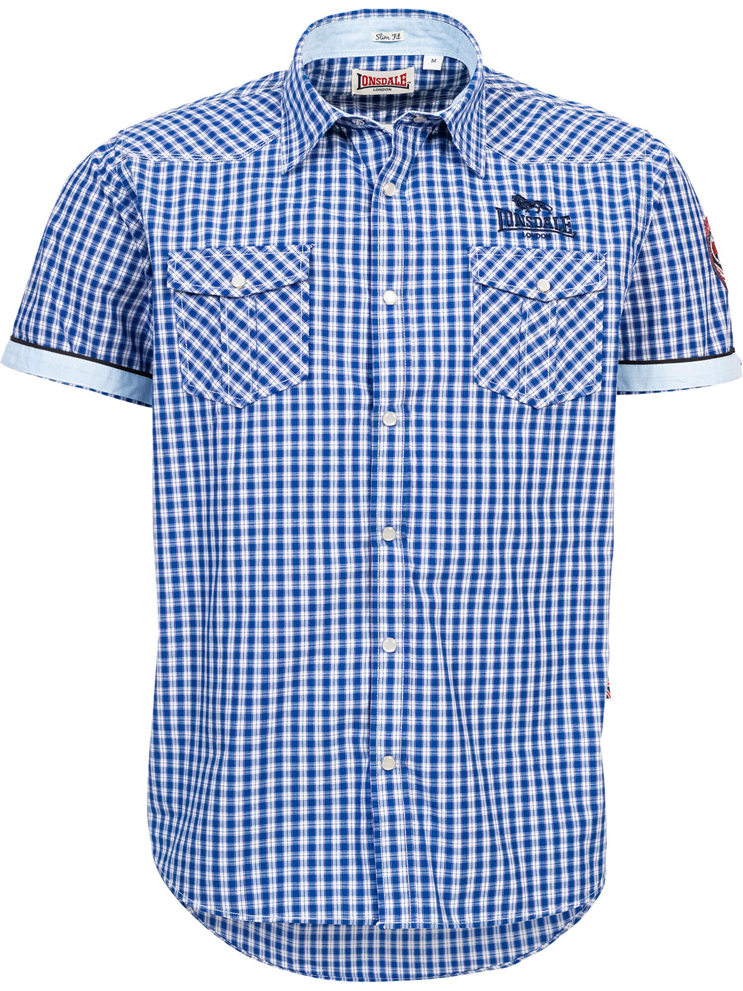 LONSDALE Herren Kurzarmhemd schmale Passform BERNY 2/5