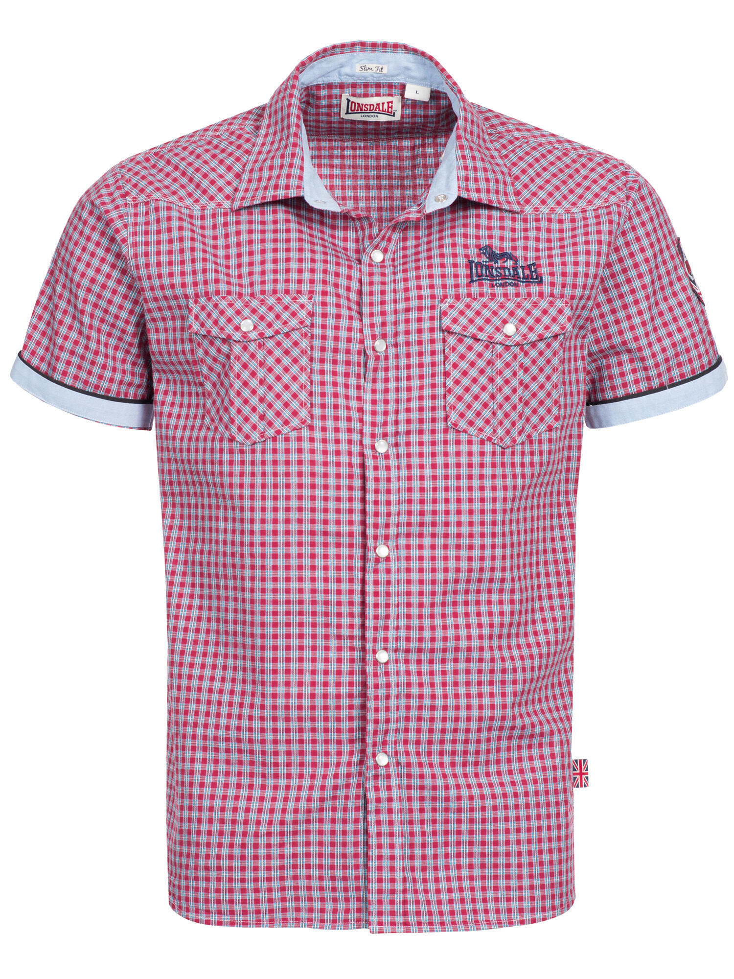 LONSDALE Herenoverhemd korte mouw slim fit BERNY 2/5