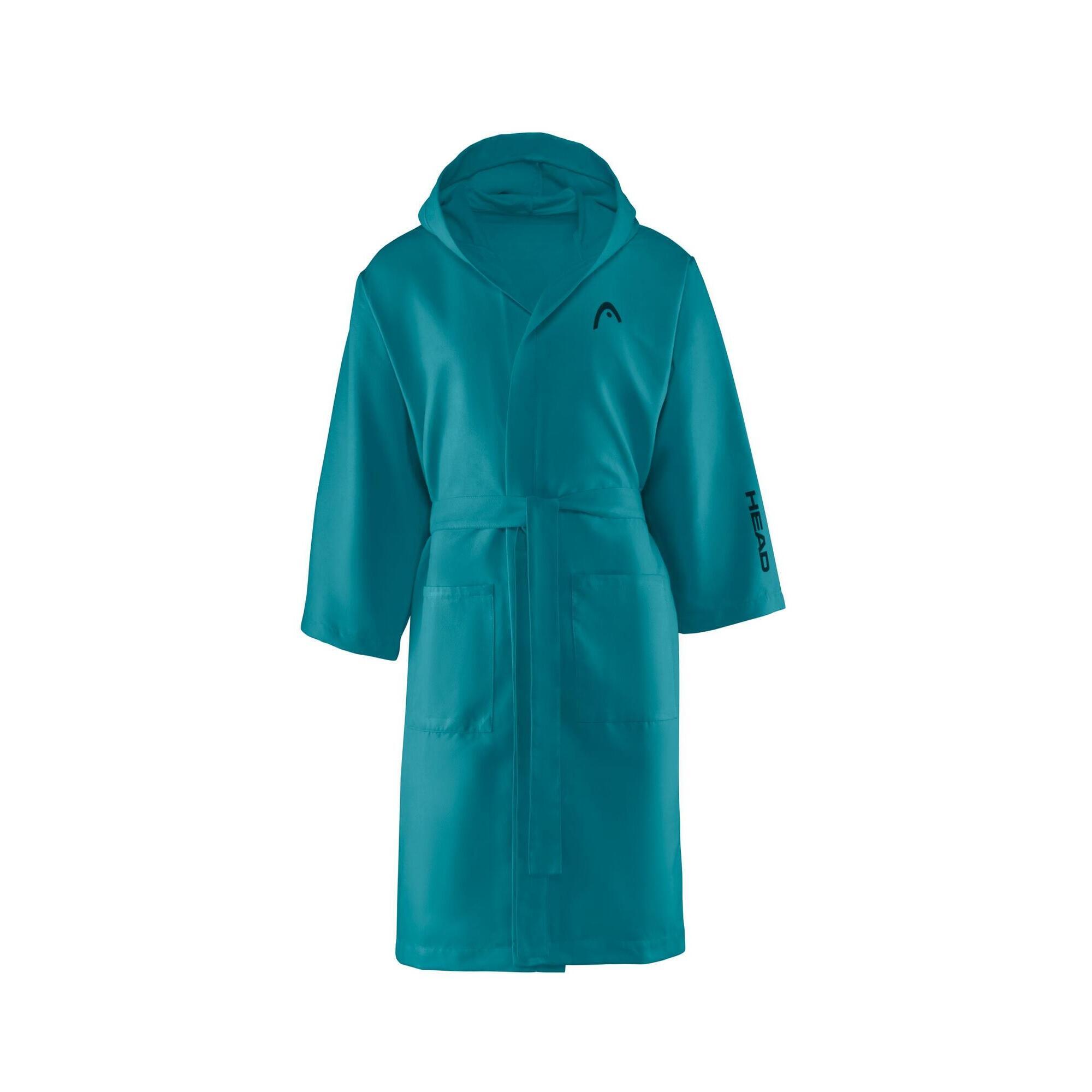 Head - Peignoir Adulte En Microfibre Avec Capuche, Polyvalent Couleur Lava Red - Peignoir De Bain - Bleu|turquoise - 52 2xl - Decathlon