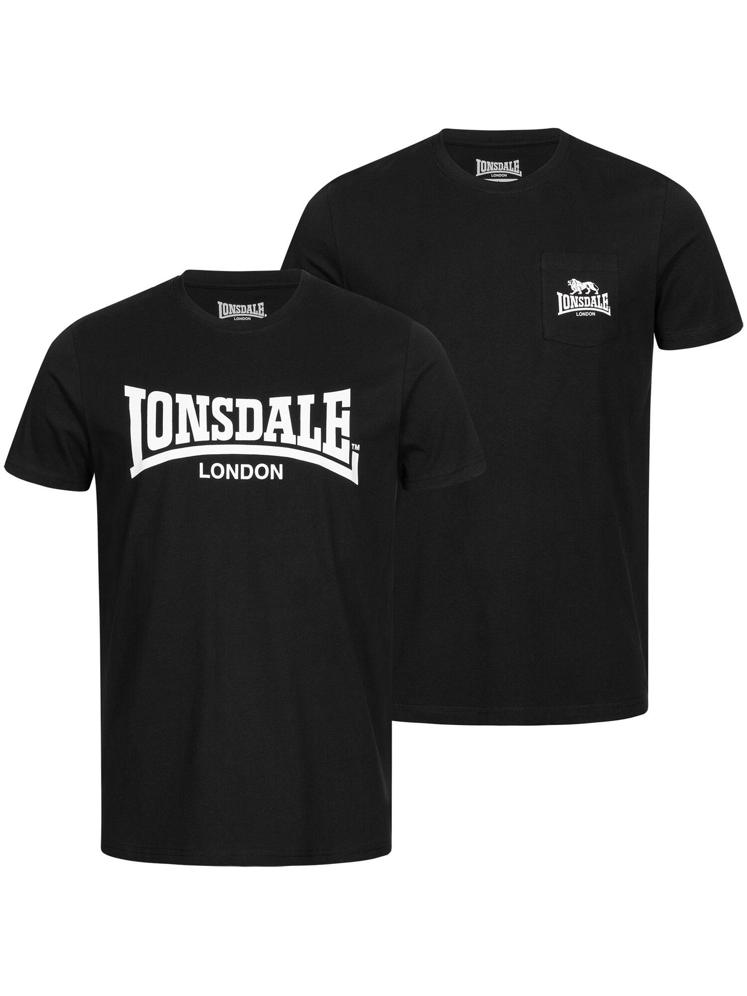 LONSDALE Heren-T-shirt, regular fit dubbelpak SUSSEX 3/6