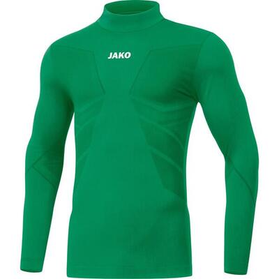 Jako comfort 2.0 shirt opstaande kraag kinderen - sportgroen 128-140