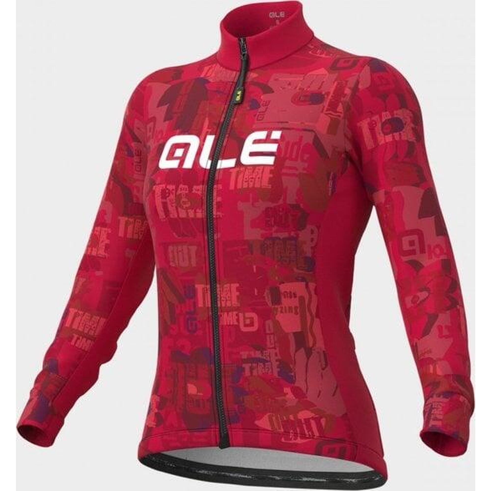 Maillot Cycliste Femme Manches Longues - Solid Bread Rouge