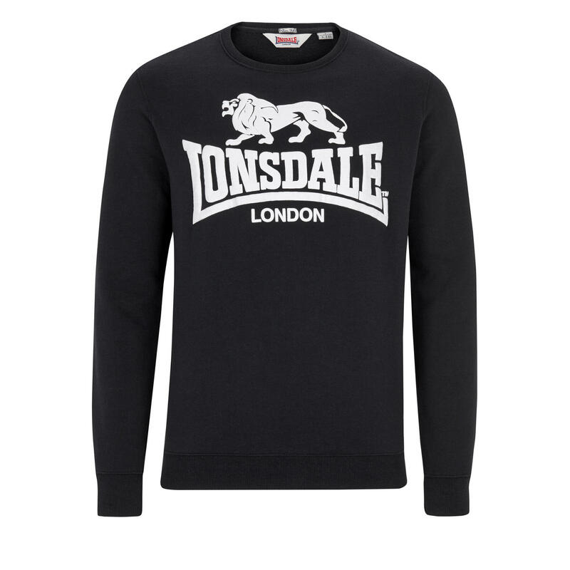 Pulls molletonnés pour hommes Lonsdale Crew go sport Noir