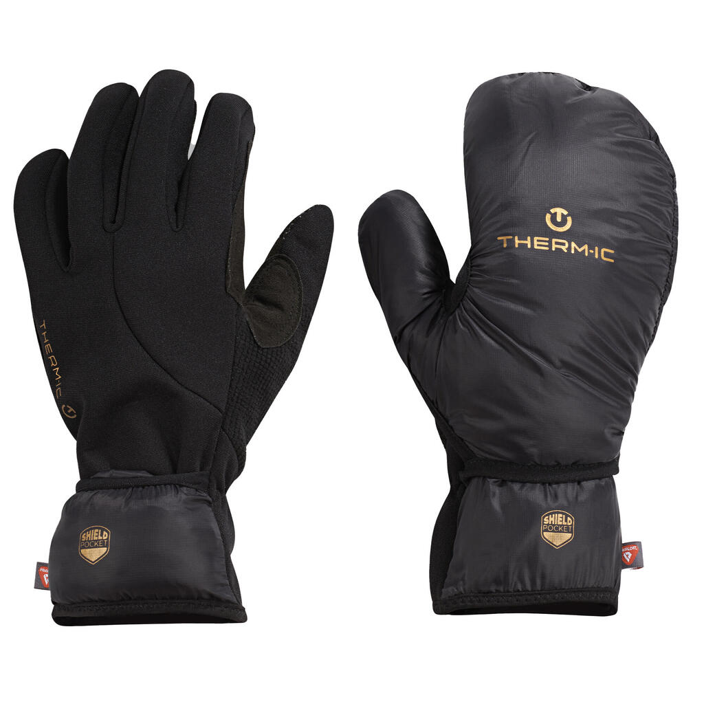 Warm and hard-wearing gloves with an insulating over-mitt - Touring Versatile