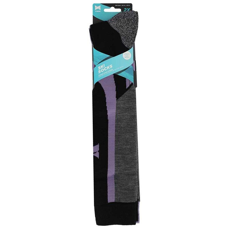 Xtreme Chaussettes de Ski Unisexe lot de 6 Multi-Violet