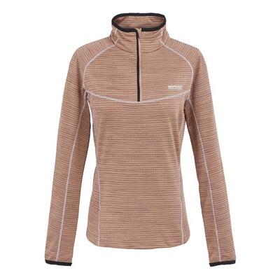 Dames yonder ii half zip fleece top (mineraal rood)