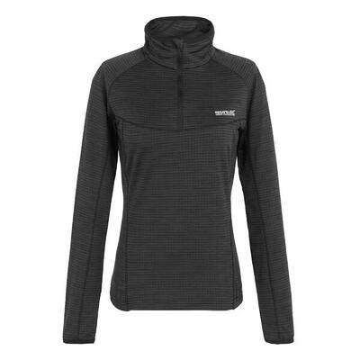 Dames yonder ii half zip fleece top (mineraal rood)
