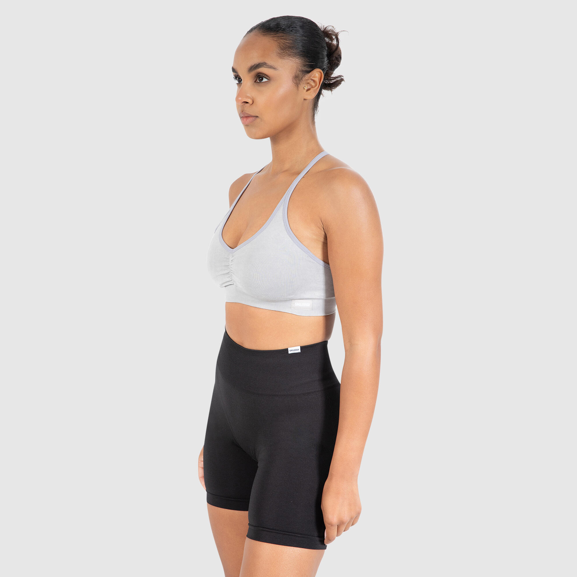 Damen Sport BH Batik Scrunch Icon Hellgrau 2/6