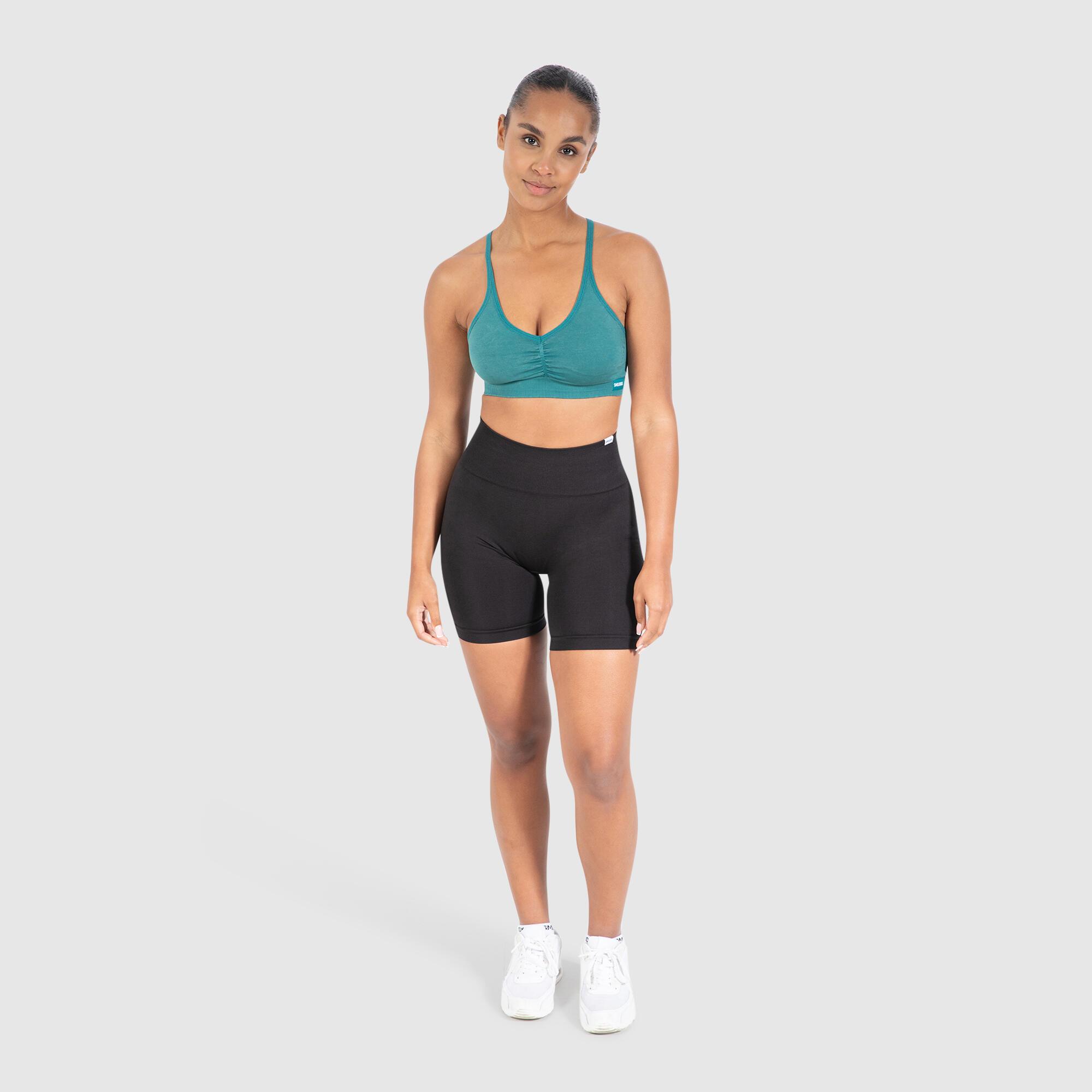Damen Sport BH Batik Scrunch Icon Dunkelgrün 3/6
