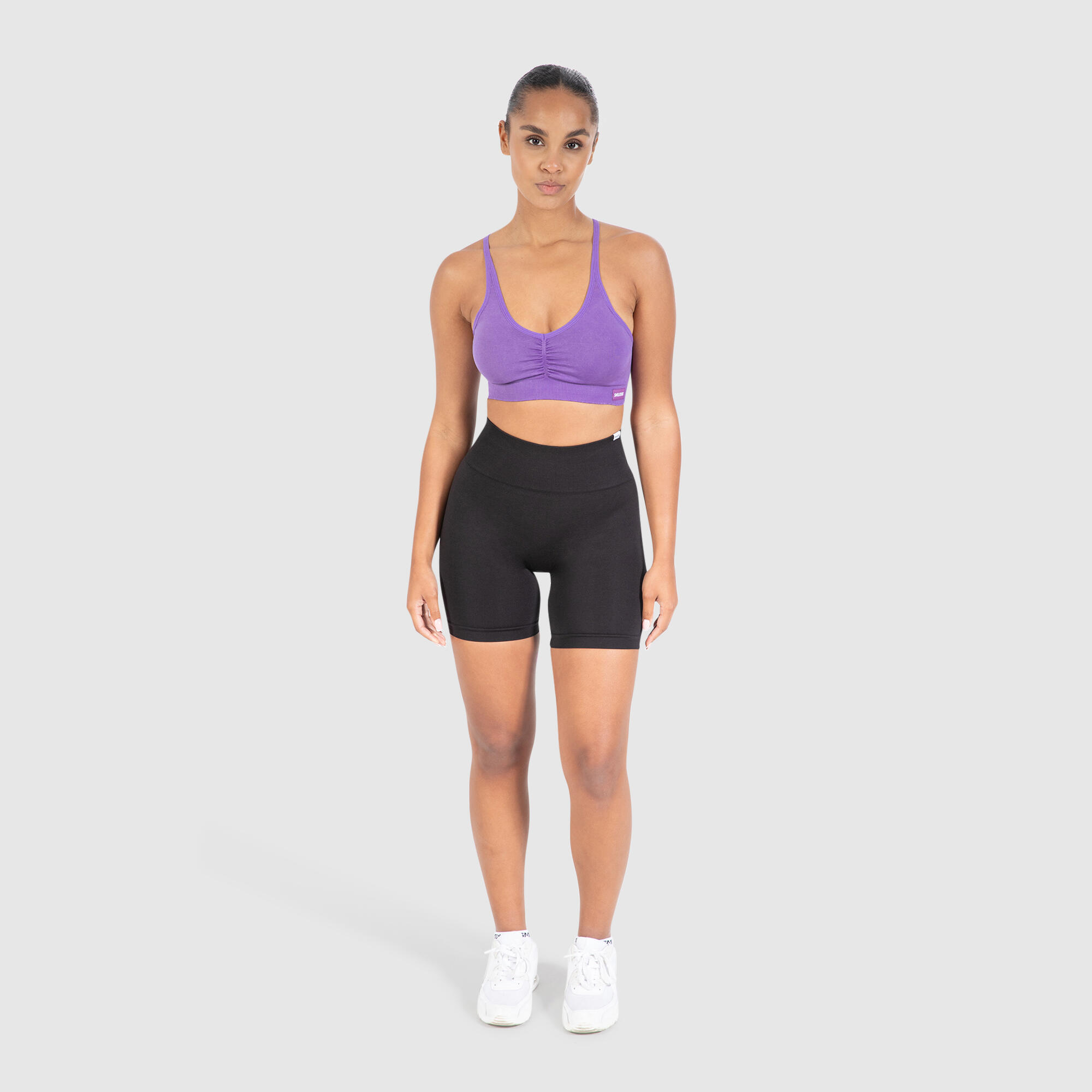 Damen Sport BH Batik Scrunch Icon Lila 3/6