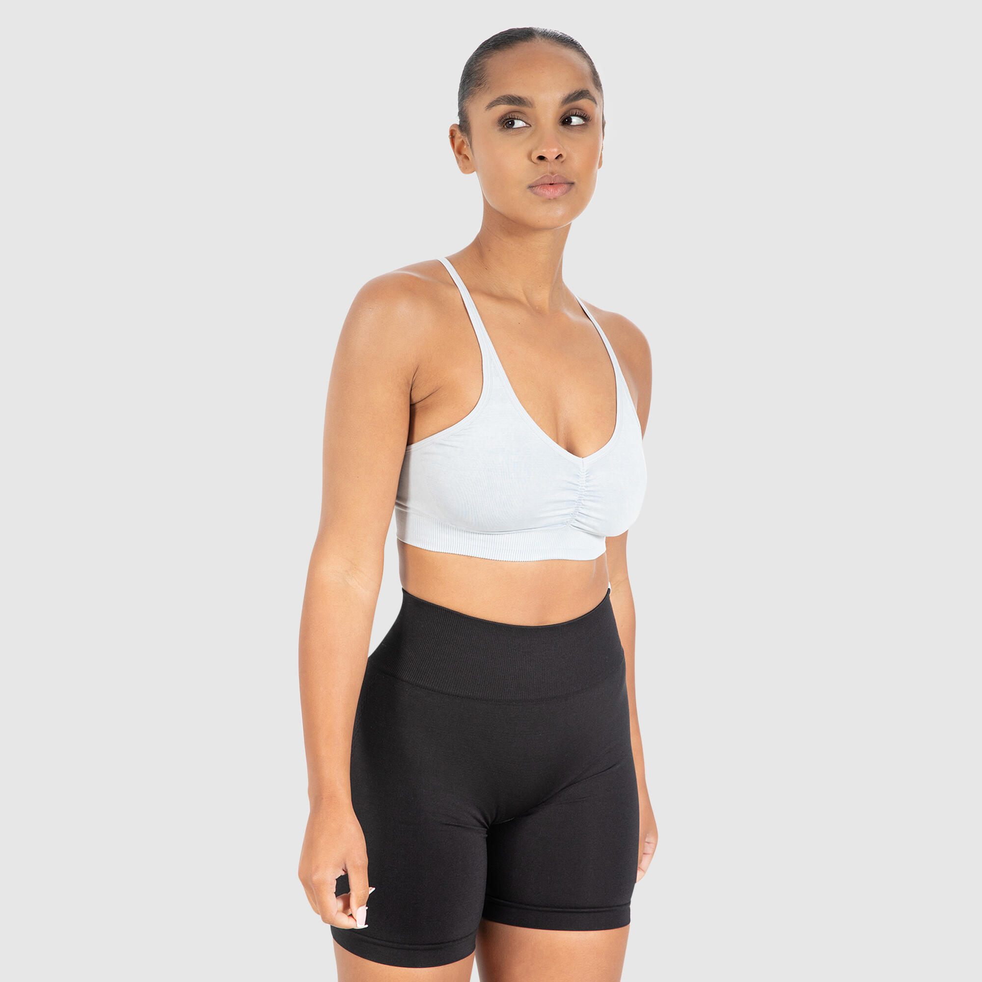 Damen Sport BH Batik Scrunch Icon Hellblau 2/6