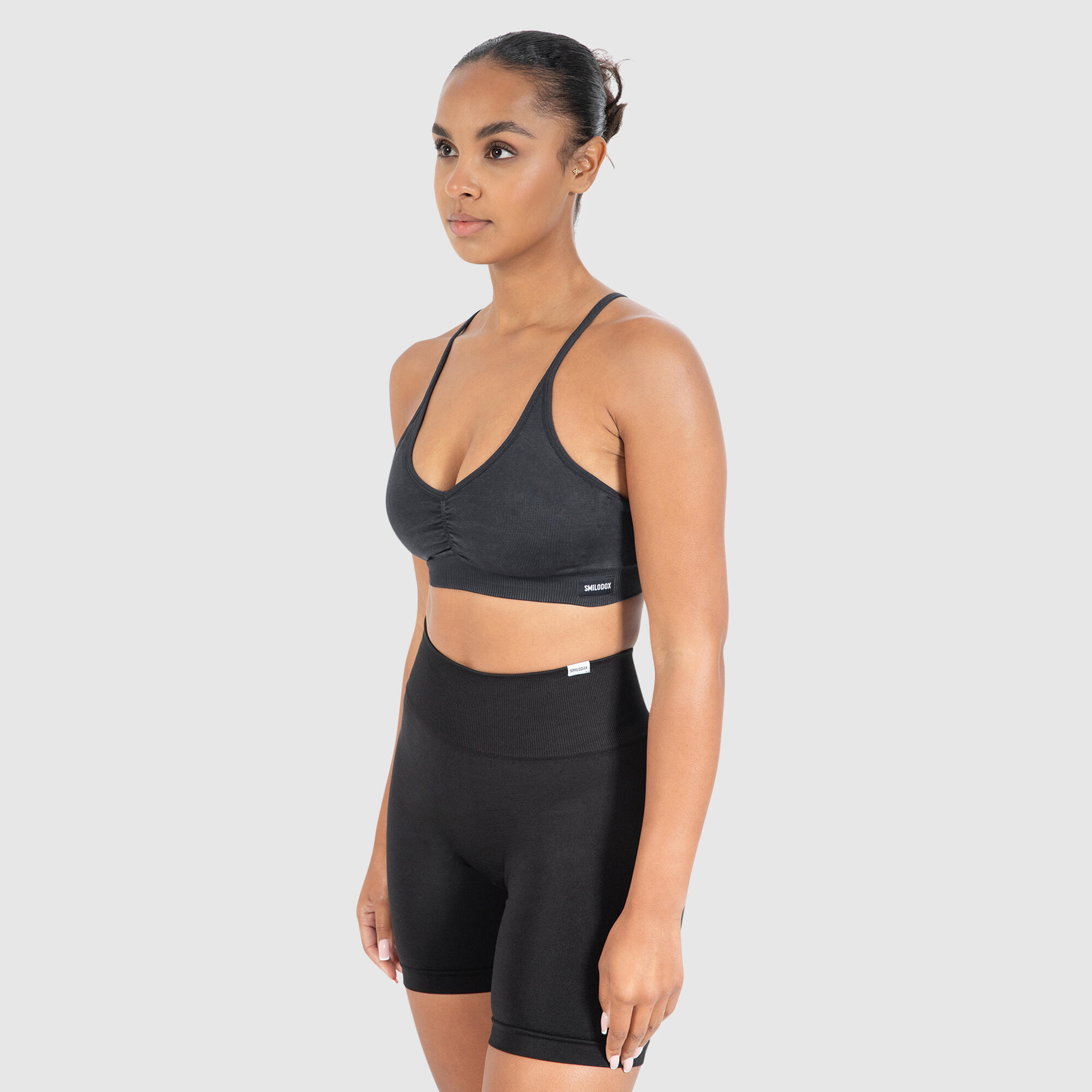 Damen Sport BH Batik Scrunch Icon Schwarz 2/6