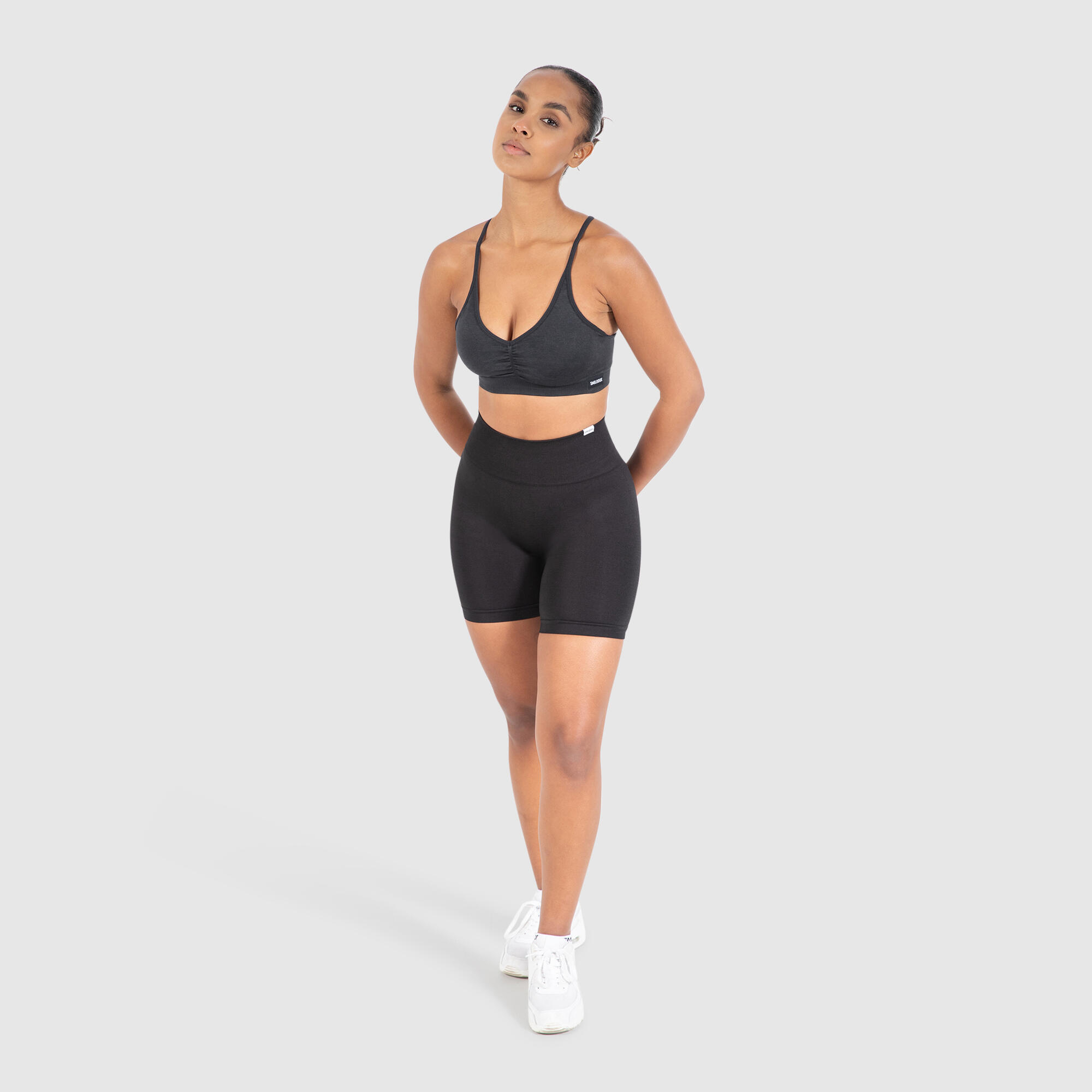 Damen Sport BH Batik Scrunch Icon Schwarz 3/6
