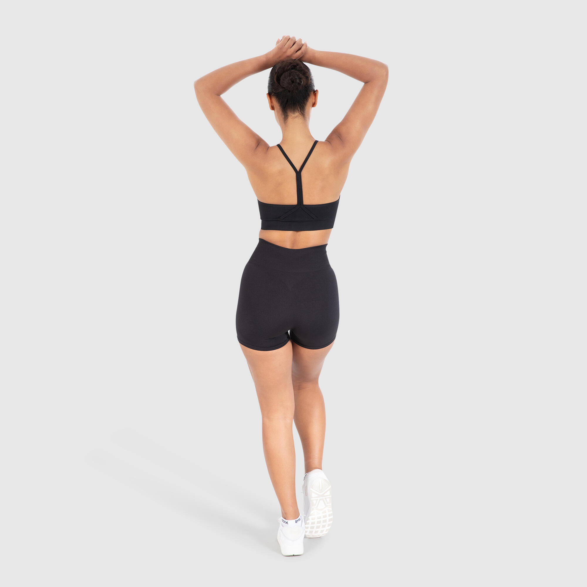 Damen Sport BH Solid Scrunch Icon Schwarz 3/6