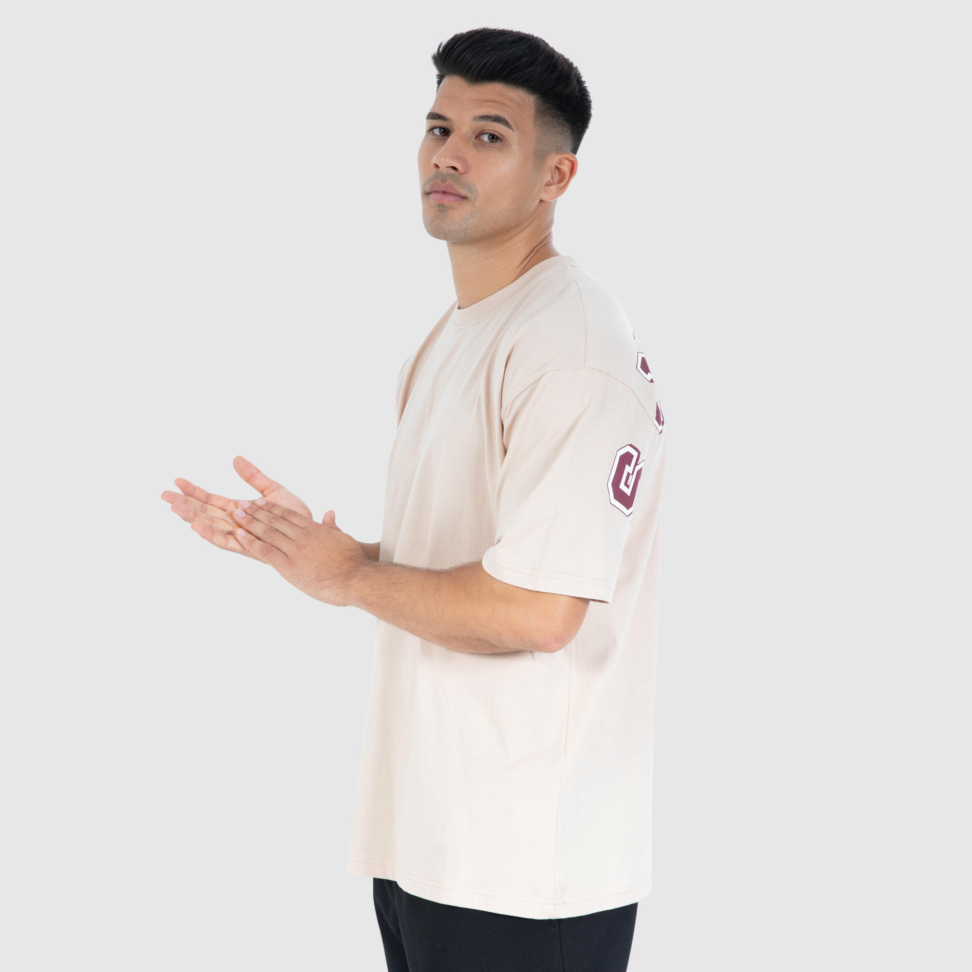 Herren Oversize T-Shirt Brail Hellbraun 2/6