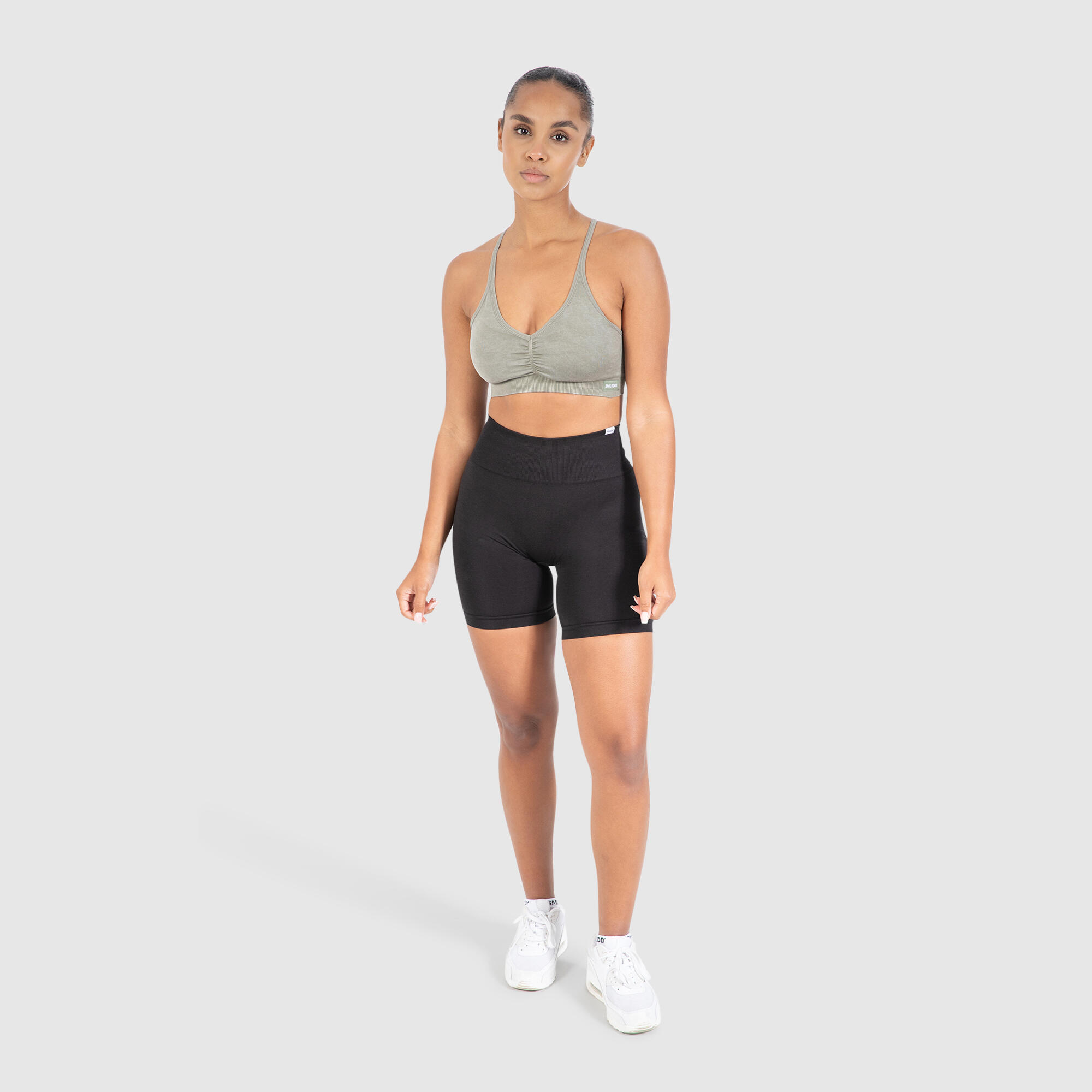 Damen Sport BH Batik Scrunch Icon Olive 3/6